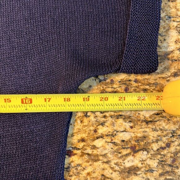 Lilly Pulitzer Cotton Navy Blue Open Front Short Sleeve Knit Cardigan Size S - Picture 8 of 8